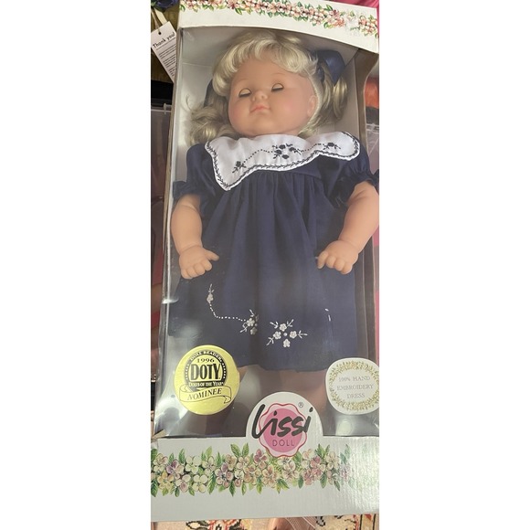 Lissi Doll Other - Lissi Doll Vintage 1996 Blonde Hair & Blue Eyes 22" Girl Doll In Blue Outfit NIP